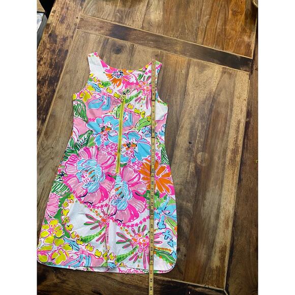 Lilly Pulitzer 20th Anniversary Nosey Posey Floral Print Shift Mini Dress Size 2 - Picture 5 of 7